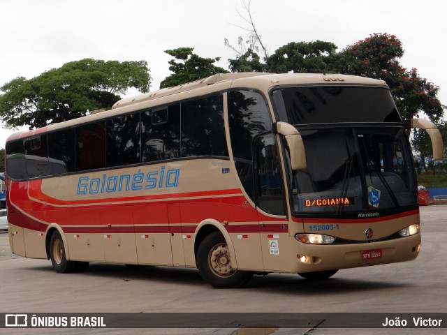 Auto Viação Goianésia 152003-1 na cidade de Goiânia, Goiás, Brasil, por João Victor. ID da foto: 6010323.