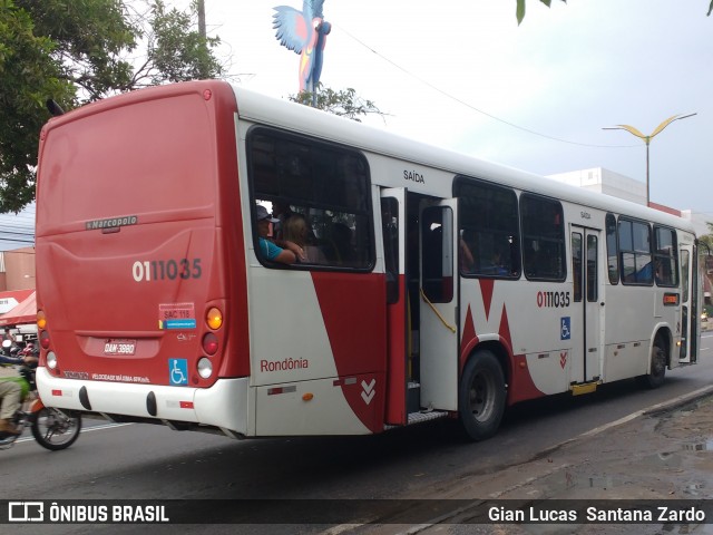 Rondônia Transportes 0111035 na cidade de Manaus, Amazonas, Brasil, por Gian Lucas  Santana Zardo. ID da foto: 6008420.