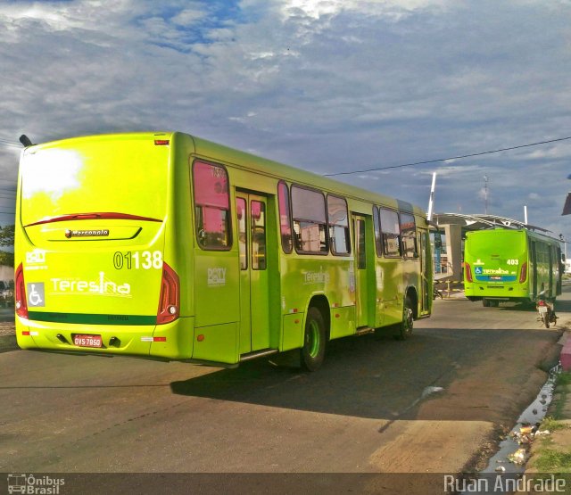 Transporte Coletivo Cidade Verde 01138 na cidade de Teresina, Piauí, Brasil, por Ruan Silva Andrade. Número da foto: #5974197.