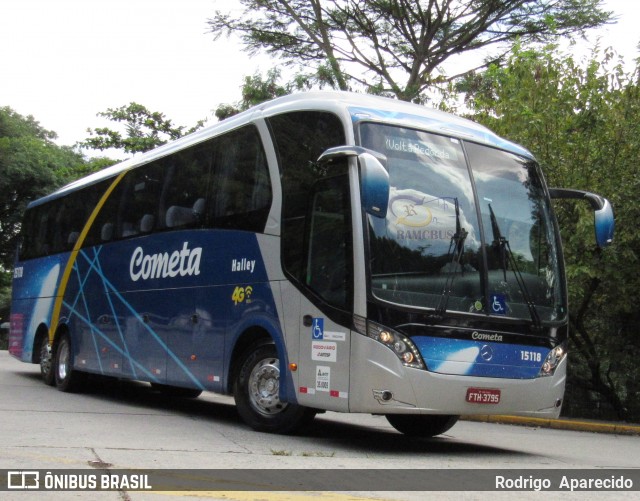 Viação Cometa 15118 na cidade de São Paulo, São Paulo, Brasil, por Rodrigo  Aparecido. Número da foto: #6011290.