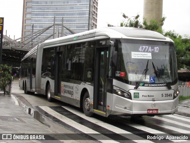 Via Sul Transportes Urbanos 5 3549 na cidade de São Paulo, São Paulo, Brasil, por Rodrigo  Aparecido. Número da foto: #6011304.
