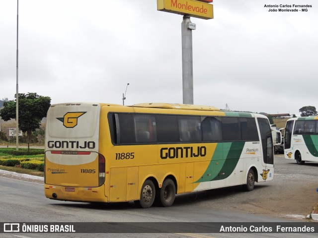 Empresa Gontijo de Transportes 11885 na cidade de João Monlevade, Minas Gerais, Brasil, por Antonio Carlos Fernandes. ID da foto: 6012492.