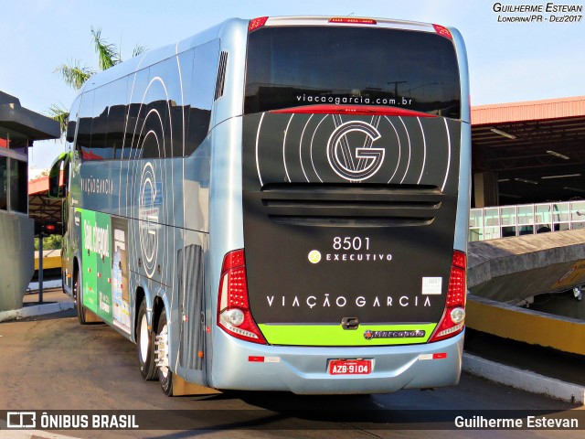 Viação Garcia 8501 na cidade de Londrina, Paraná, Brasil, por Guilherme Estevan. Número da foto: #6013078.