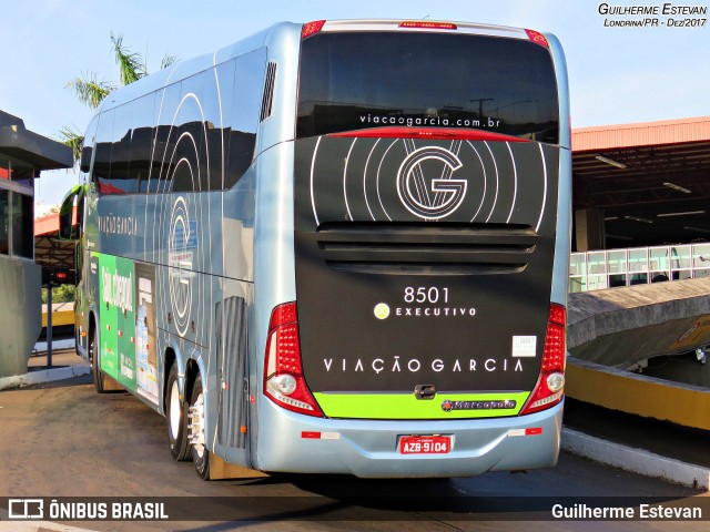 Viação Garcia 8501 na cidade de Londrina, Paraná, Brasil, por Guilherme Estevan. ID da foto: 6013078.