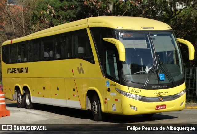 Viação Itapemirim 60657 na cidade de São Paulo, São Paulo, Brasil, por Felipe Pessoa de Albuquerque. ID da foto: 6012426.