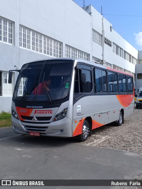 Sudeste Transporte e Turismo 2800 na cidade de Conselheiro Lafaiete, Minas Gerais, Brasil, por Rubens  Faria. ID da foto: 6011783.