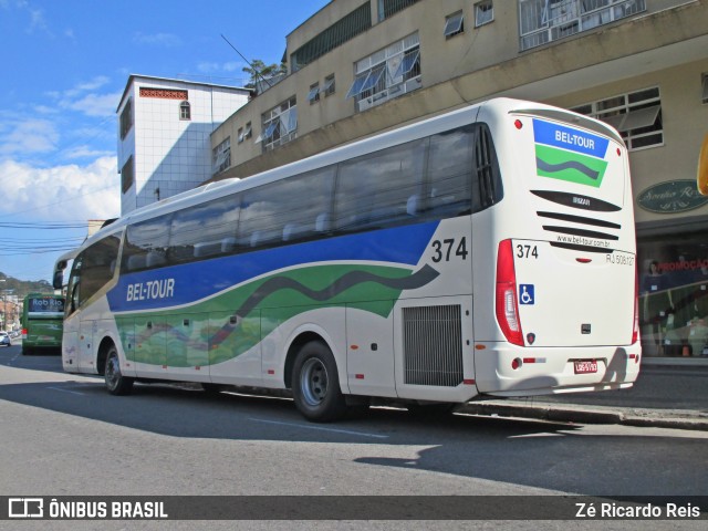 Bel-Tour Transportes e Turismo 374 na cidade de Petrópolis, Rio de Janeiro, Brasil, por Zé Ricardo Reis. ID da foto: 6014413.