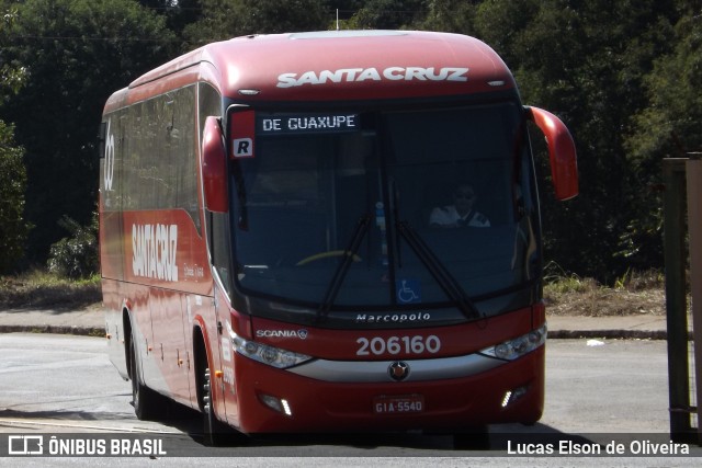 Viação Santa Cruz 206160 na cidade de Alfenas, Minas Gerais, Brasil, por Lucas Elson de Oliveira. Número da foto: #6015360.