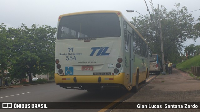 TIL Transportes Coletivos 554 na cidade de Londrina, Paraná, Brasil, por Gian Lucas  Santana Zardo. Número da foto: #6015042.