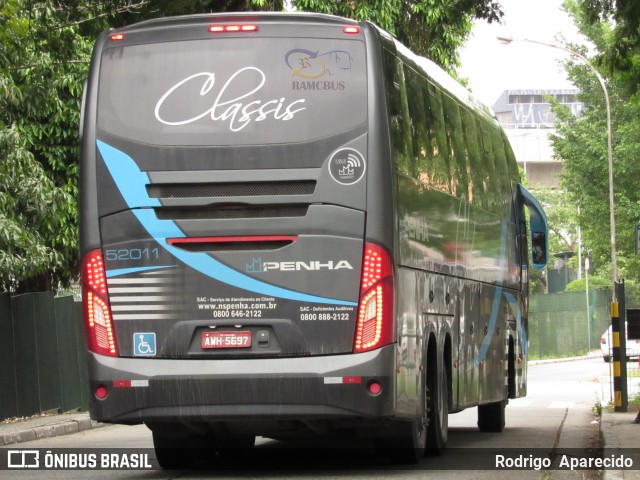 Empresa de Ônibus Nossa Senhora da Penha 52011 na cidade de São Paulo, São Paulo, Brasil, por Rodrigo  Aparecido. ID da foto: 6015931.