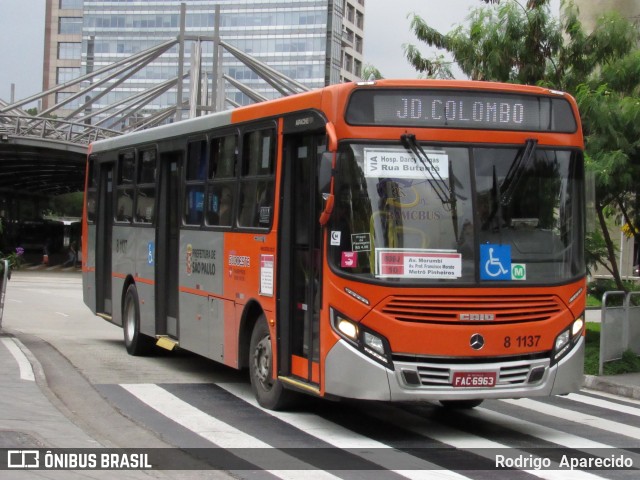 TRANSPPASS - Transporte de Passageiros 8 1137 na cidade de São Paulo, São Paulo, Brasil, por Rodrigo  Aparecido. ID da foto: 6017128.