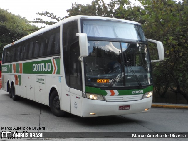 Empresa Gontijo de Transportes 20195 na cidade de São Paulo, São Paulo, Brasil, por Marco Aurélio de Oliveira. ID da foto: 6017042.