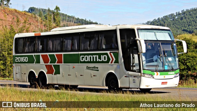 Empresa Gontijo de Transportes 20160 na cidade de Fervedouro, Minas Gerais, Brasil, por Athos Lauriano do Prado. ID da foto: 6017144.