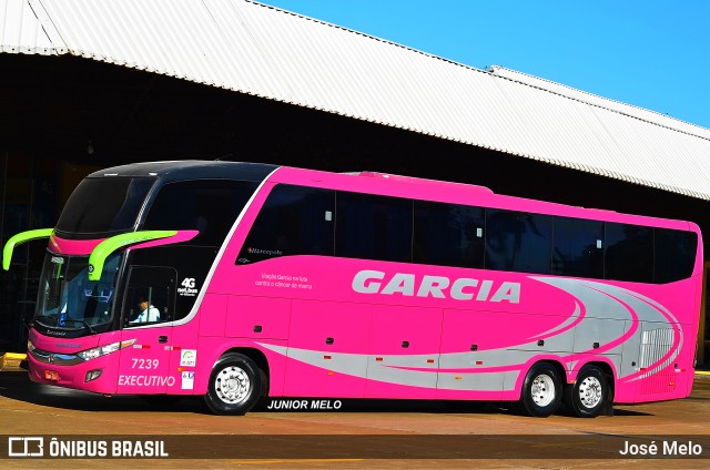 Viação Garcia 7239 na cidade de Maringá, Paraná, Brasil, por José Melo. ID da foto: 6017501.