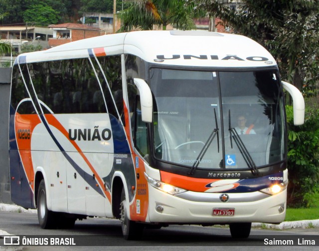 Expresso União 10208 na cidade de Vitória, Espírito Santo, Brasil, por Saimom  Lima. ID da foto: 6018889.