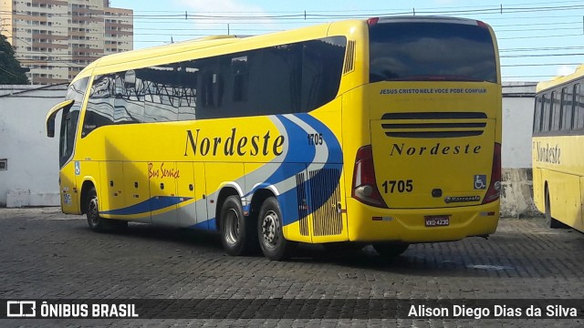 Viação Nordeste 1705 na cidade de Natal, Rio Grande do Norte, Brasil, por Alison Diego Dias da Silva. Número da foto: #6018155.