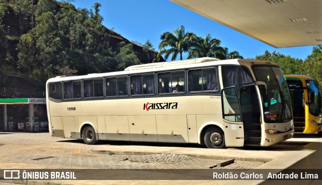 Kaissara - Viação Caiçara 15908 na cidade de Alegre, Espírito Santo, Brasil, por Roldão Carlos  Andrade Lima. ID da foto: 6018432.