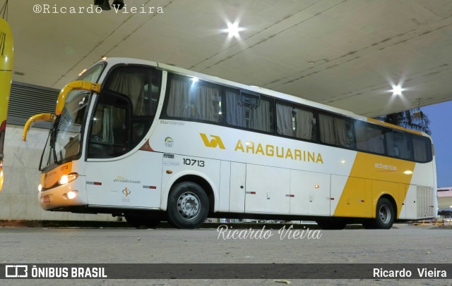 Viação Araguarina 10713 na cidade de Brasília, Distrito Federal, Brasil, por Ricardo Vieira. ID da foto: 6018898.