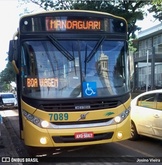 Viação Garcia 7089 na cidade de Mandaguari, Paraná, Brasil, por Josino Vieira. Número da foto: #6018458.