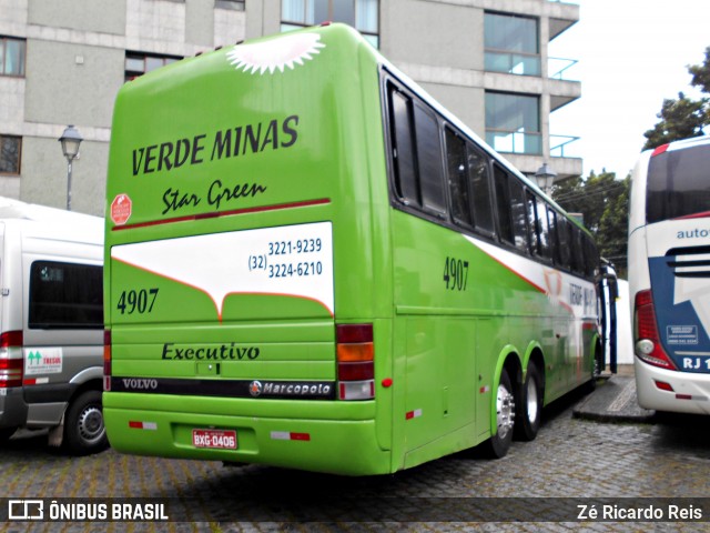 Viação Verde Minas 4907 na cidade de Petrópolis, Rio de Janeiro, Brasil, por Zé Ricardo Reis. Número da foto: #6021263.
