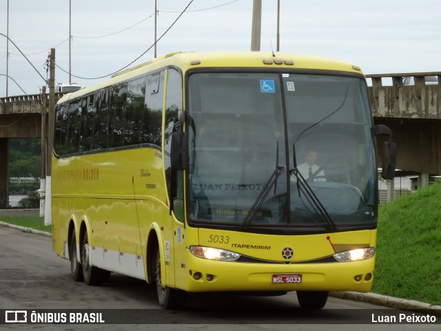 Viação Itapemirim 5033 na cidade de Vitória, Espírito Santo, Brasil, por Luan Peixoto. ID da foto: 6021951.