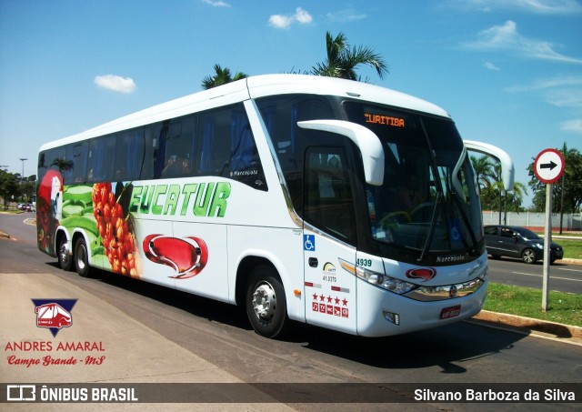 Eucatur - Empresa União Cascavel de Transportes e Turismo 4939 na cidade de Campo Grande, Mato Grosso do Sul, Brasil, por Silvano Barboza da Silva. Número da foto: #6023218.