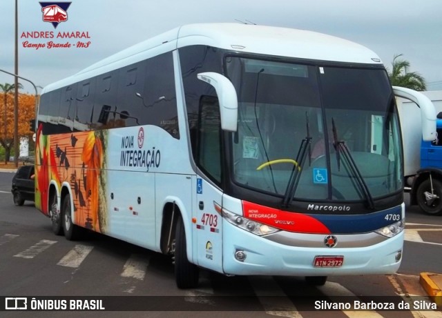 Viação Nova Integração 4703 na cidade de Campo Grande, Mato Grosso do Sul, Brasil, por Silvano Barboza da Silva. Número da foto: #6023198.