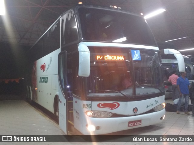 Eucatur - Empresa União Cascavel de Transportes e Turismo 4426 na cidade de Rondonópolis, Mato Grosso, Brasil, por Gian Lucas  Santana Zardo. Número da foto: #6022797.