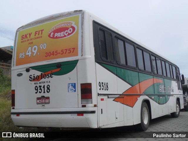 Empresa Auto Viação São José 9318 na cidade de Jaguaruna, Santa Catarina, Brasil, por Paulinho Sartor. Número da foto: #6023095.