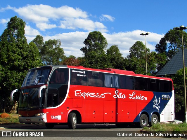 Expresso São Luiz 7340 na cidade de Anápolis, Goiás, Brasil, por Gabriel  Cícero da Silva Fonseca. Número da foto: #6024944.