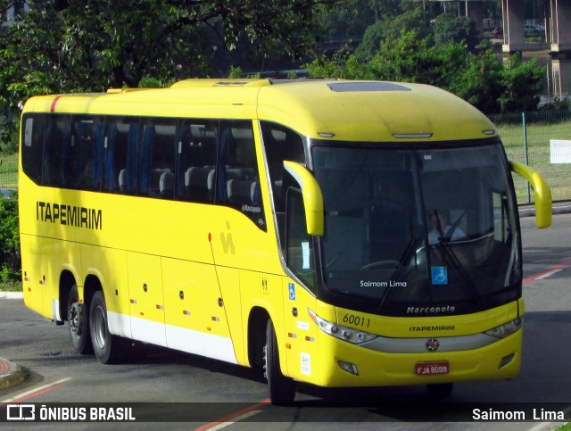 Viação Itapemirim 60011 na cidade de Vitória, Espírito Santo, Brasil, por Saimom  Lima. ID da foto: 6025833.