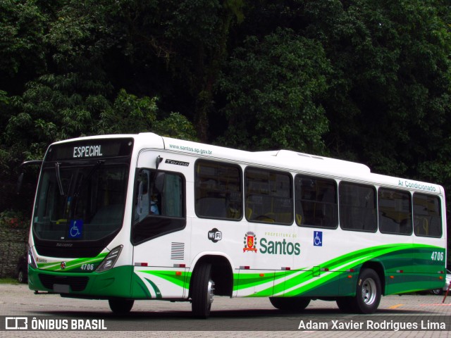 Viação Piracicabana Santos 4706 na cidade de Santos, São Paulo, Brasil, por Adam Xavier Rodrigues Lima. Número da foto: #5976167.