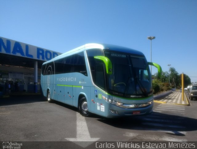 Viação Garcia 7238 na cidade de Osvaldo Cruz, São Paulo, Brasil, por Carlos Vinicius Estevão Menezes. ID da foto: 5975070.