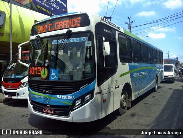 Viação Ponte Coberta RJ 190.058 na cidade de Rio de Janeiro, Rio de Janeiro, Brasil, por Jorge Lucas Araújo. Número da foto: #5976663.