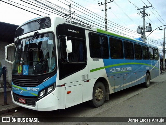 Viação Ponte Coberta RJ 190.007 na cidade de Rio de Janeiro, Rio de Janeiro, Brasil, por Jorge Lucas Araújo. Número da foto: #5977341.
