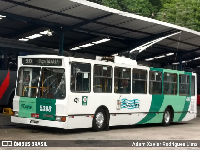 Viação Piracicabana Santos 5303 na cidade de Santos, São Paulo, Brasil, por Adam Xavier Rodrigues Lima. Número da foto: #5976192.