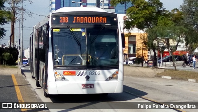 Metra - Sistema Metropolitano de Transporte 8202 na cidade de São Bernardo do Campo, São Paulo, Brasil, por Felipe Pereira Evangelista. ID da foto: 6027462.