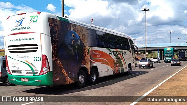 Empresa de Transportes Andorinha 7201 na cidade de Campo Grande, Mato Grosso do Sul, Brasil, por Gabriel Rodrigues. ID da foto: 6027588.