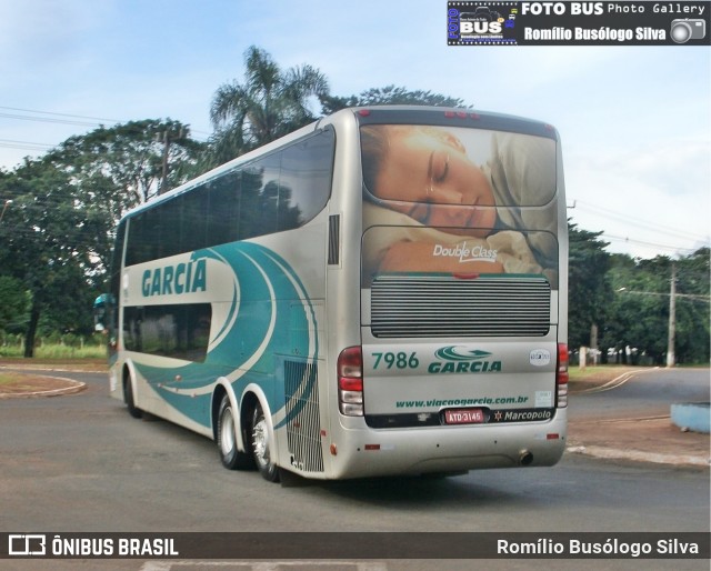 Viação Garcia 7986 na cidade de Rolândia, Paraná, Brasil, por Romílio Busólogo Silva . Número da foto: #5978607.