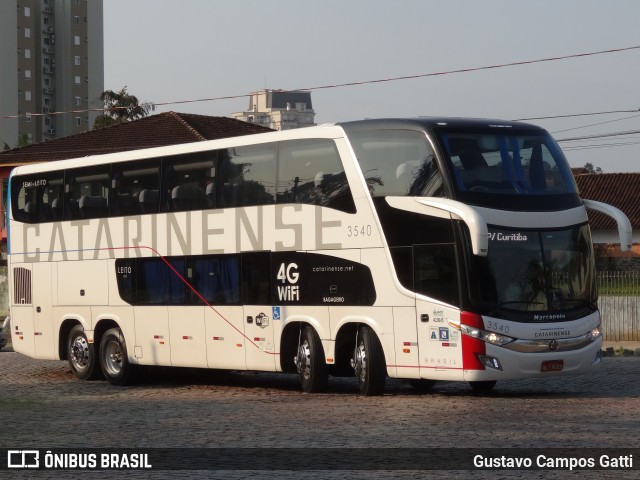 Auto Viação Catarinense 3540 na cidade de Joinville, Santa Catarina, Brasil, por Gustavo Campos Gatti. Número da foto: #5979086.
