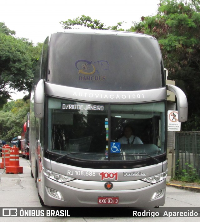 Auto Viação 1001 RJ 108.688 na cidade de São Paulo, São Paulo, Brasil, por Rodrigo  Aparecido. Número da foto: #5980208.