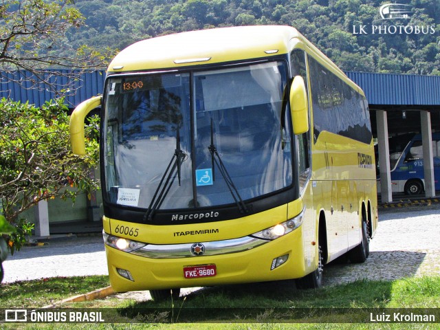 Viação Itapemirim 60065 na cidade de Juiz de Fora, Minas Gerais, Brasil, por Luiz Krolman. ID da foto: 5979466.