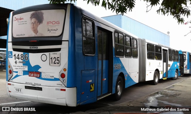 VB Transportes e Turismo 1486 na cidade de Campinas, São Paulo, Brasil, por Matheus Gabriel dos Santos. ID da foto: 5981148.