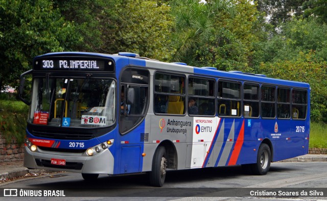 Auto Viação Urubupungá 20.715 na cidade de Osasco, São Paulo, Brasil, por Cristiano Soares da Silva. ID da foto: 5980343.