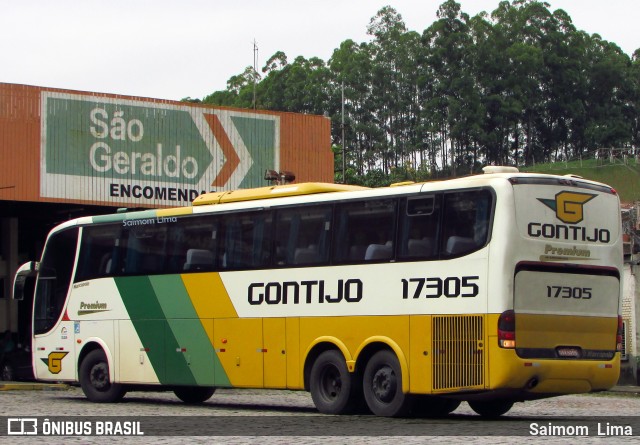 Empresa Gontijo de Transportes 17305 na cidade de Viana, Espírito Santo, Brasil, por Saimom  Lima. ID da foto: 5982322.