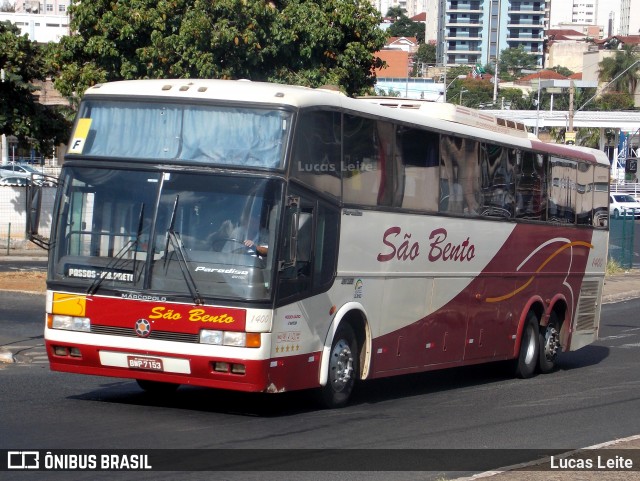 Viação São Bento Ribeirão Preto 1400 na cidade de Ribeirão Preto, São Paulo, Brasil, por Lucas Leite. ID da foto: 5984449.