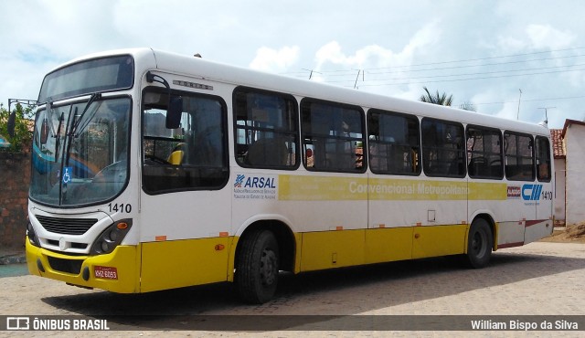 CM Transporte e Turismo 1410 na cidade de Barra de Santo Antônio, Alagoas, Brasil, por William Bispo da Silva. Número da foto: #5984174.