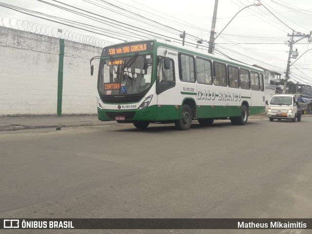 Viação Galo Branco RJ 181.026 na cidade de São Gonçalo, Rio de Janeiro, Brasil, por Matheus Mikaimitis . Número da foto: #5985131.