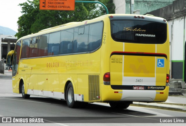 Viação Itapemirim 5401 na cidade de Rio de Janeiro, Rio de Janeiro, Brasil, por Lucas Lima. ID da foto: 5985824.