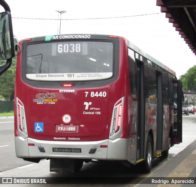 Transwolff Transportes e Turismo 7 8440 na cidade de São Paulo, São Paulo, Brasil, por Rodrigo  Aparecido. ID da foto: 5985302.